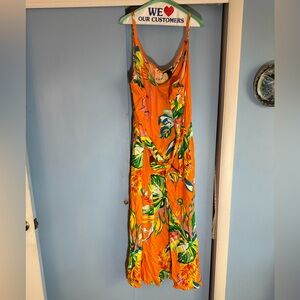 Ashley Stewart Vibrant Orange Asymmetrical Dress - Size 26/28